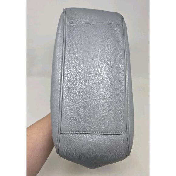 Coach C2853 Rori In Soft Granite Pebbled Leather Shoulder Bag Gray - Picture 6 of 10